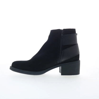 Clarks Memi Buckle 26167856 Womens Black Suede Zipper Casual Dress Boots