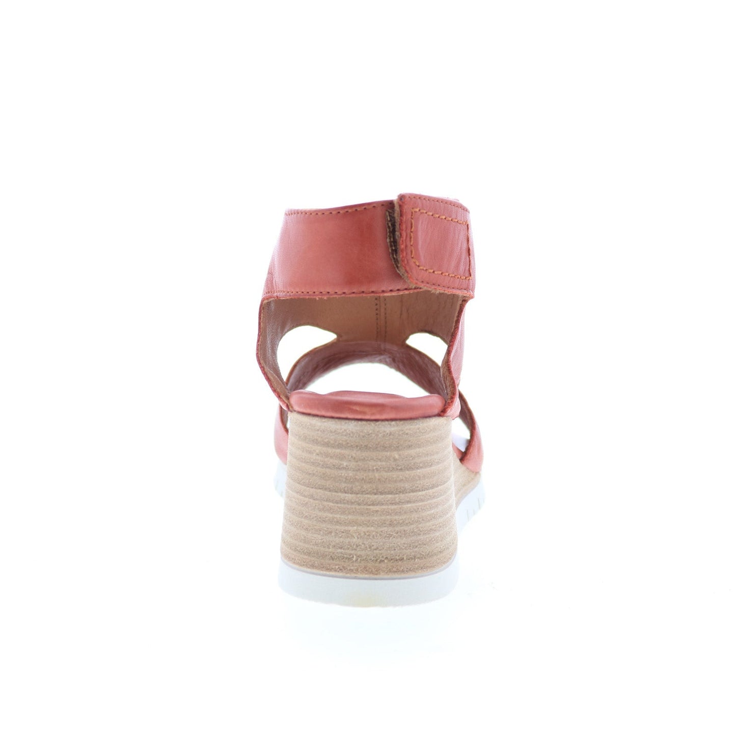 Miz Mooz Meredyth Womens Red Leather Strap Wedges Sandals Shoes