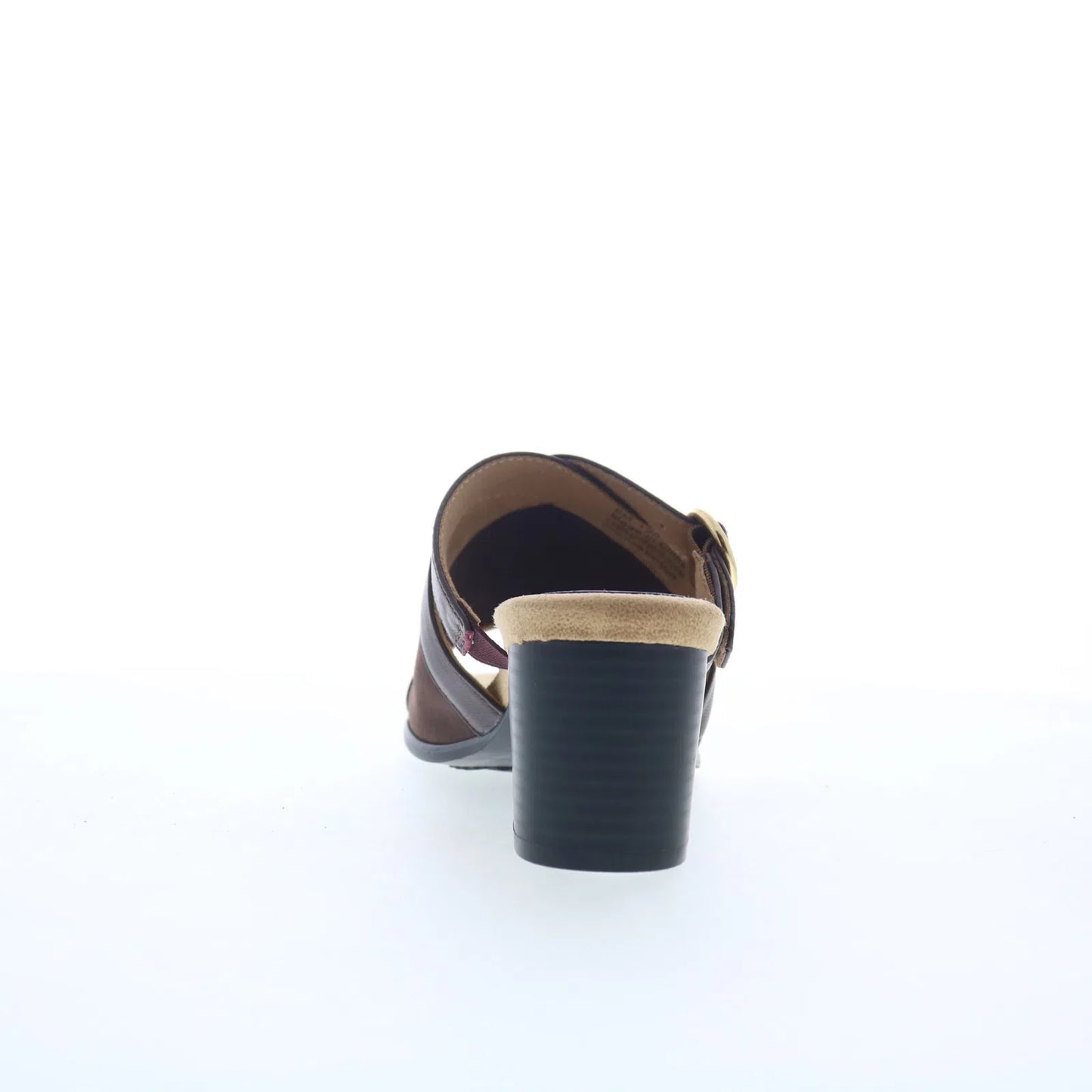 Trotters Mitzie T2515-200 Womens Brown Leather Slip On Heeled Sandals Shoes