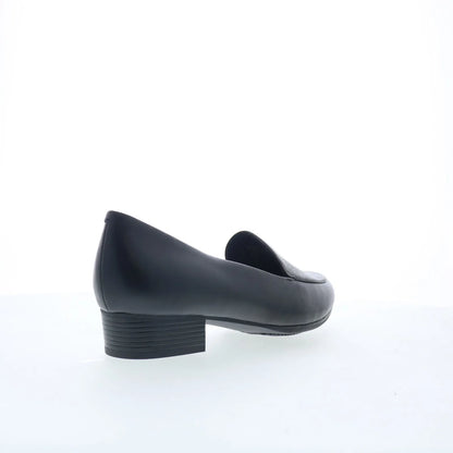 Trotters Monarch T1713-034 Womens Black Leather Slip On Loafer Flats Shoes