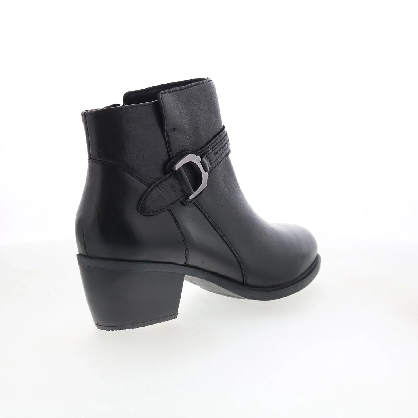Clarks Neva Buckle 26179799 Womens Black Wide Leather Ankle & Booties Boots