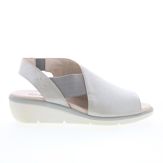 Fly London Nily NILY940FLY-001 Womens Silver Leather Strap Sandals Shoes