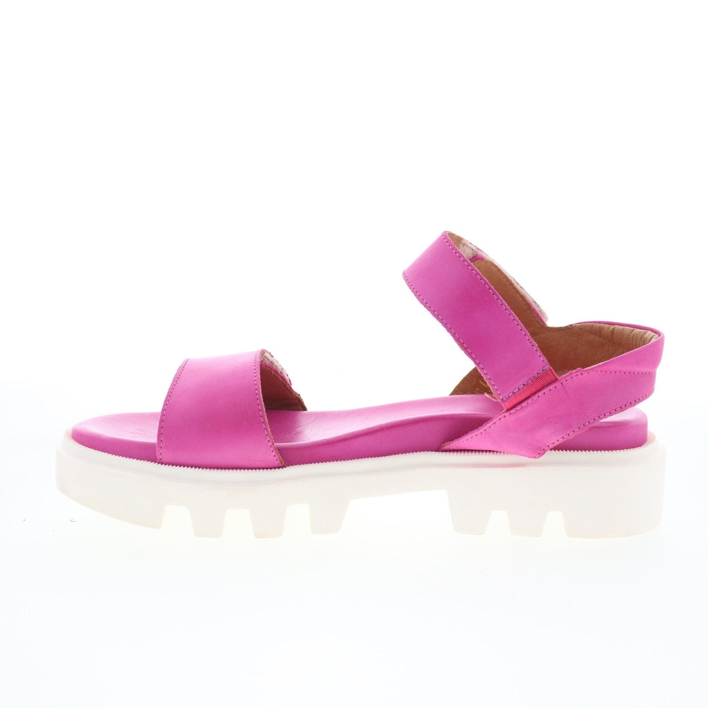 Miz Mooz Patel Womens Pink Leather Slip On Strap Sandals Shoes
