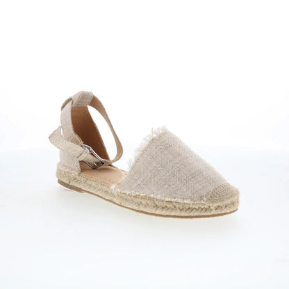 Minnetonka Prima 60650 Womens Beige Canvas Slip On Espadrille Flats Shoes