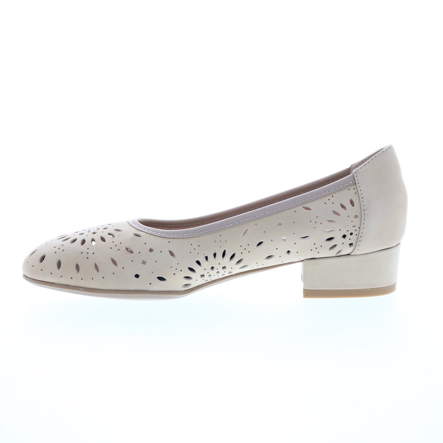 David Tate Proud Womens Beige Narrow Nubuck Slip On Pumps Heels Shoes