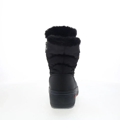 Pajar Raff 58028 Womens Black Canvas Zipper Casual Dress Boots