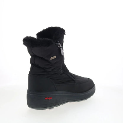 Pajar Raff 58028 Womens Black Canvas Zipper Casual Dress Boots