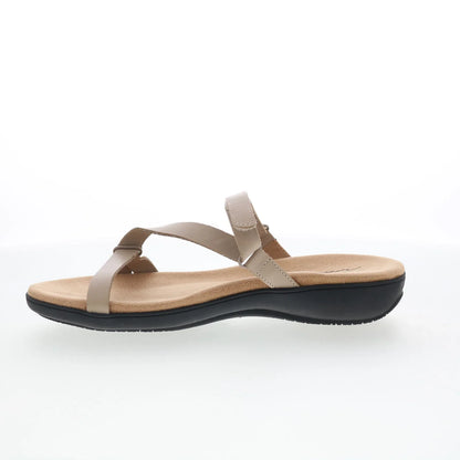 Trotters Raja T2108-065 Womens Gray Leather Strap Sandals Shoes