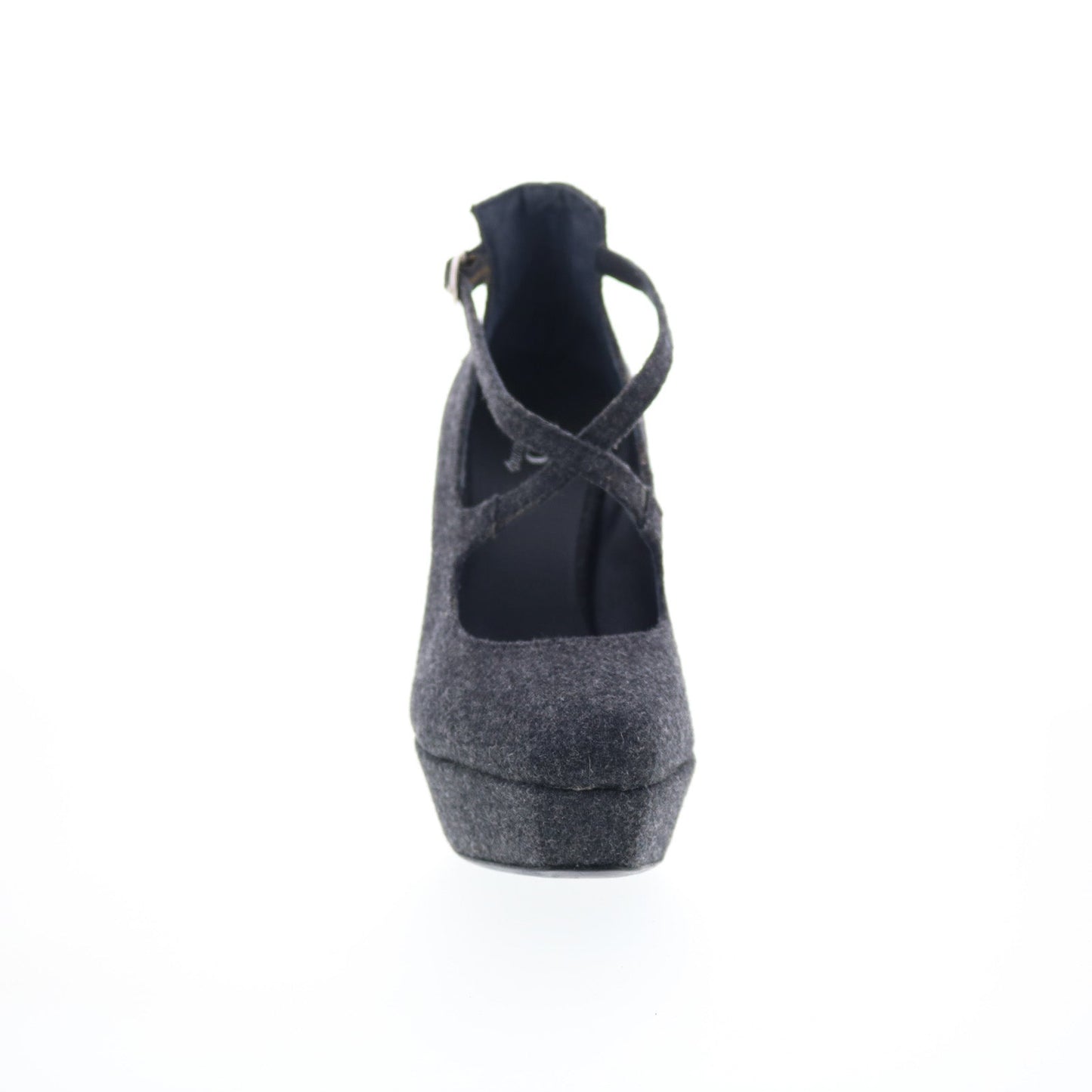 RD Company W-RD24 Womens Gray Canvas Hook & Loop Pumps Heels Shoes