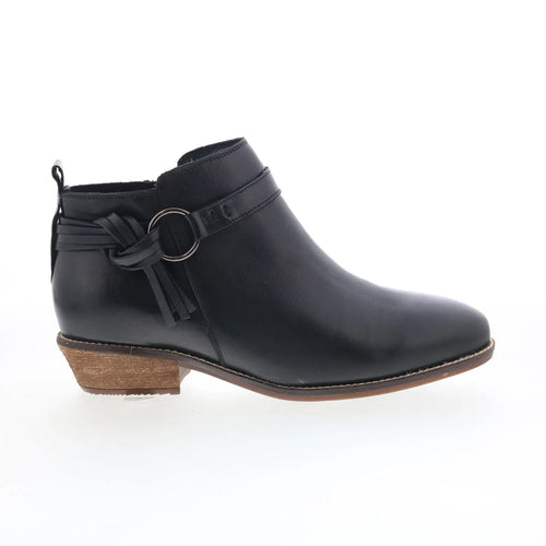 Softwalk Reade S2363-001 Womens Black Leather Zipper Ankle & Booties Boots