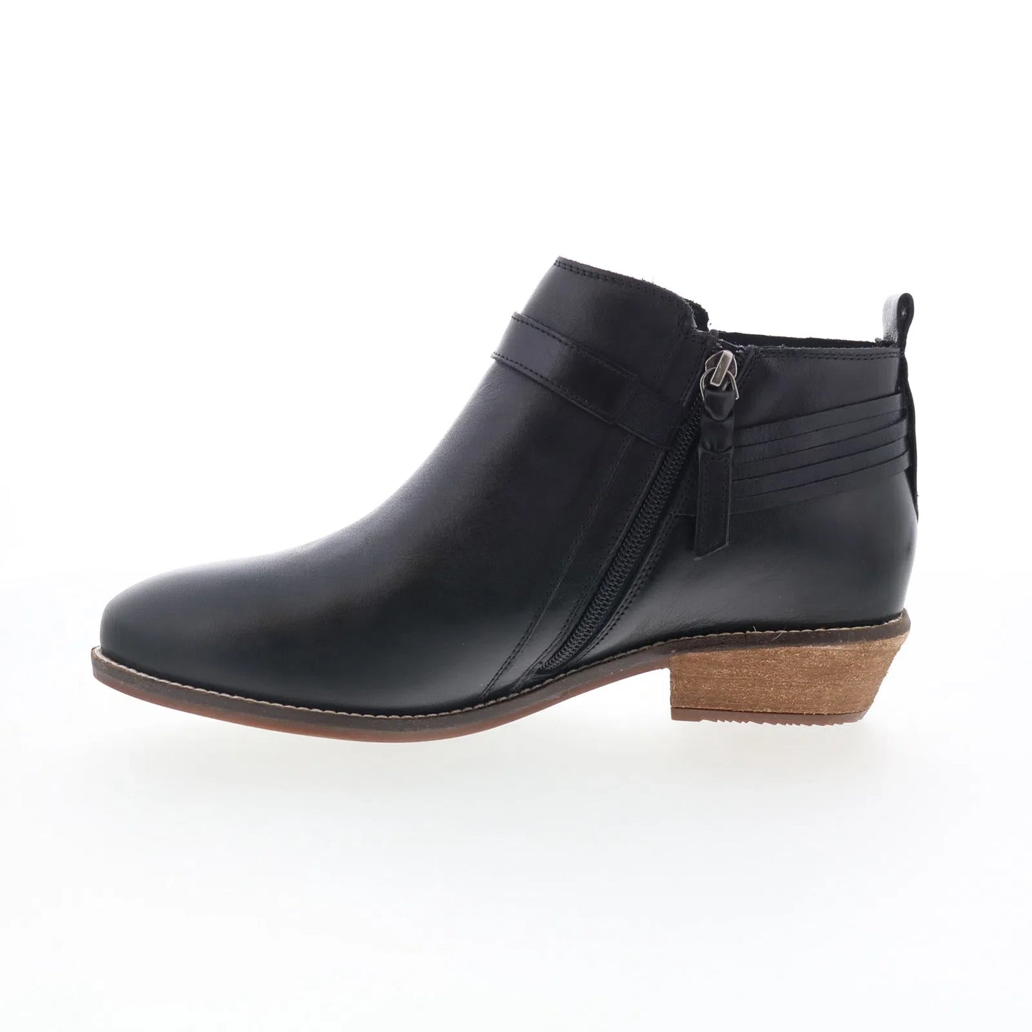 Softwalk Reade S2363-001 Womens Black Leather Zipper Ankle & Booties Boots