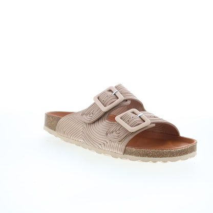 Miz Mooz Ruth Womens Brown Synthetic Slip On Slides Sandals Shoes