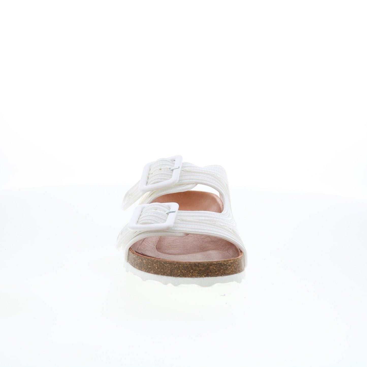 Miz Mooz Ruth Womens White Synthetic Slip On Slides Sandals Shoes