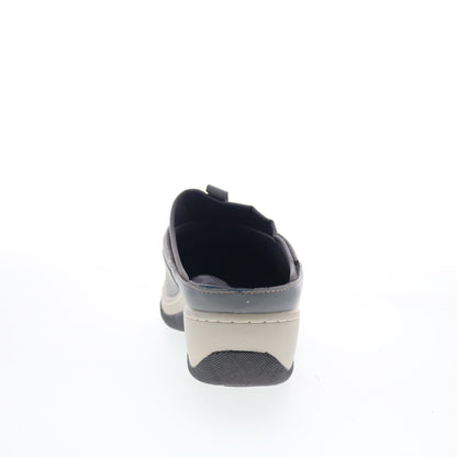 SoftWalk Aberdeen S2100-072 Womens Gray Leather Slip On Clog Flats Shoes