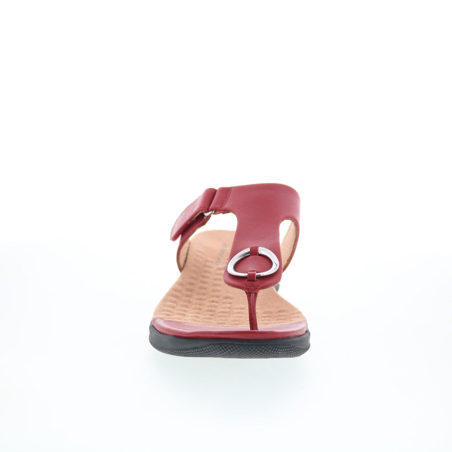 SoftWalk Talara S2215-601 Womens Red Leather Strap Thong Sandals Shoes
