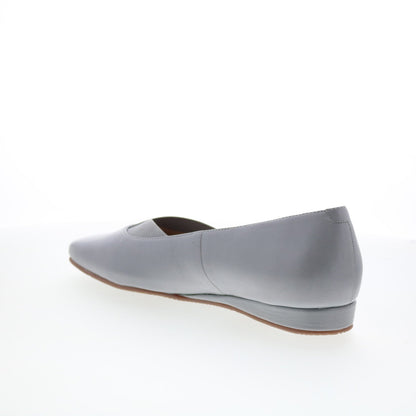 SoftWalk Viana S2217-431 Womens Gray Leather Slip On Ballet Flats Shoes