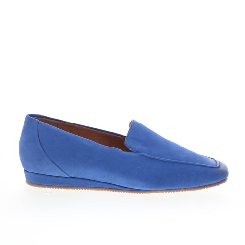 SoftWalk Vista S2259-422 Womens Blue Nubuck Slip On Loafer Flats Shoes