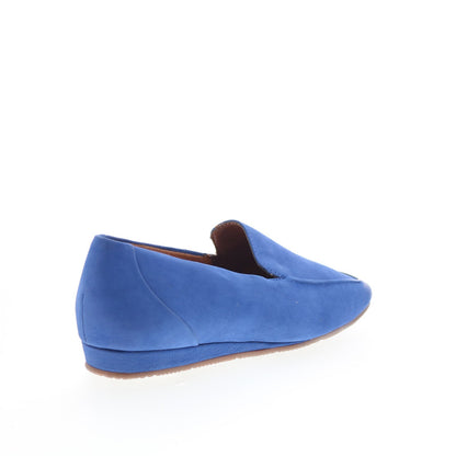 SoftWalk Vista S2259-422 Womens Blue Nubuck Slip On Loafer Flats Shoes