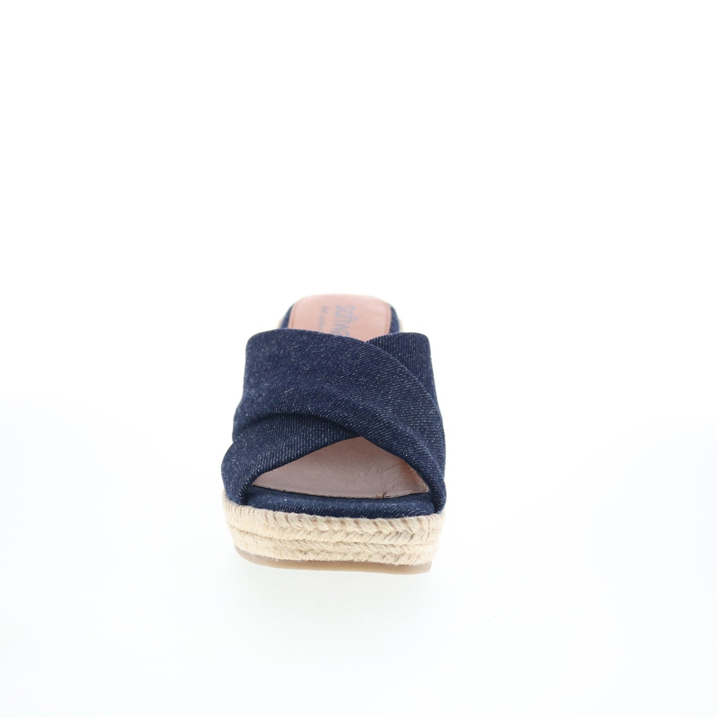 SoftWalk Hastings S2324-486 Womens Blue Canvas Wedges Sandals Shoes