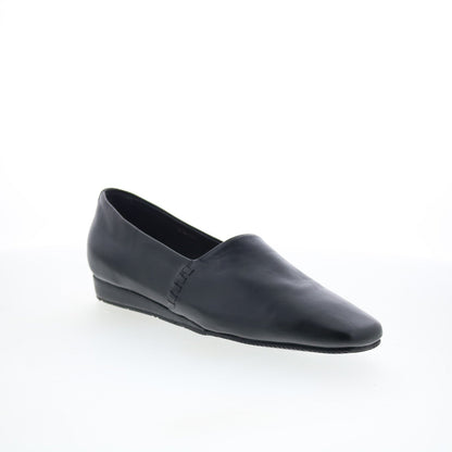 SoftWalk Vale S2368-001 Womens Black Leather Slip On Loafer Flats Shoes