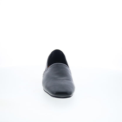 SoftWalk Vale S2368-001 Womens Black Leather Slip On Loafer Flats Shoes