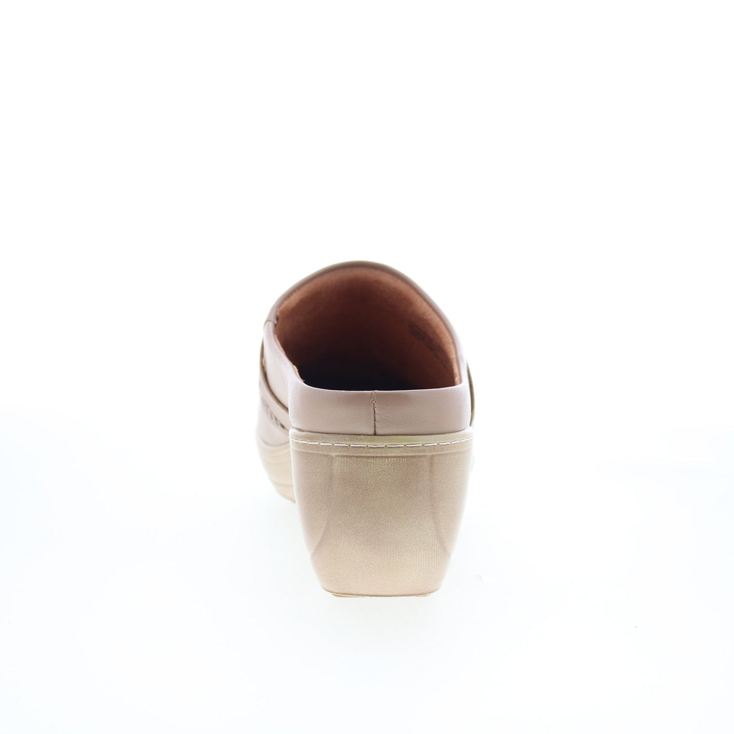 SoftWalk Melita S2412-117 Womens Brown Leather Slip On Clog Flats Shoes