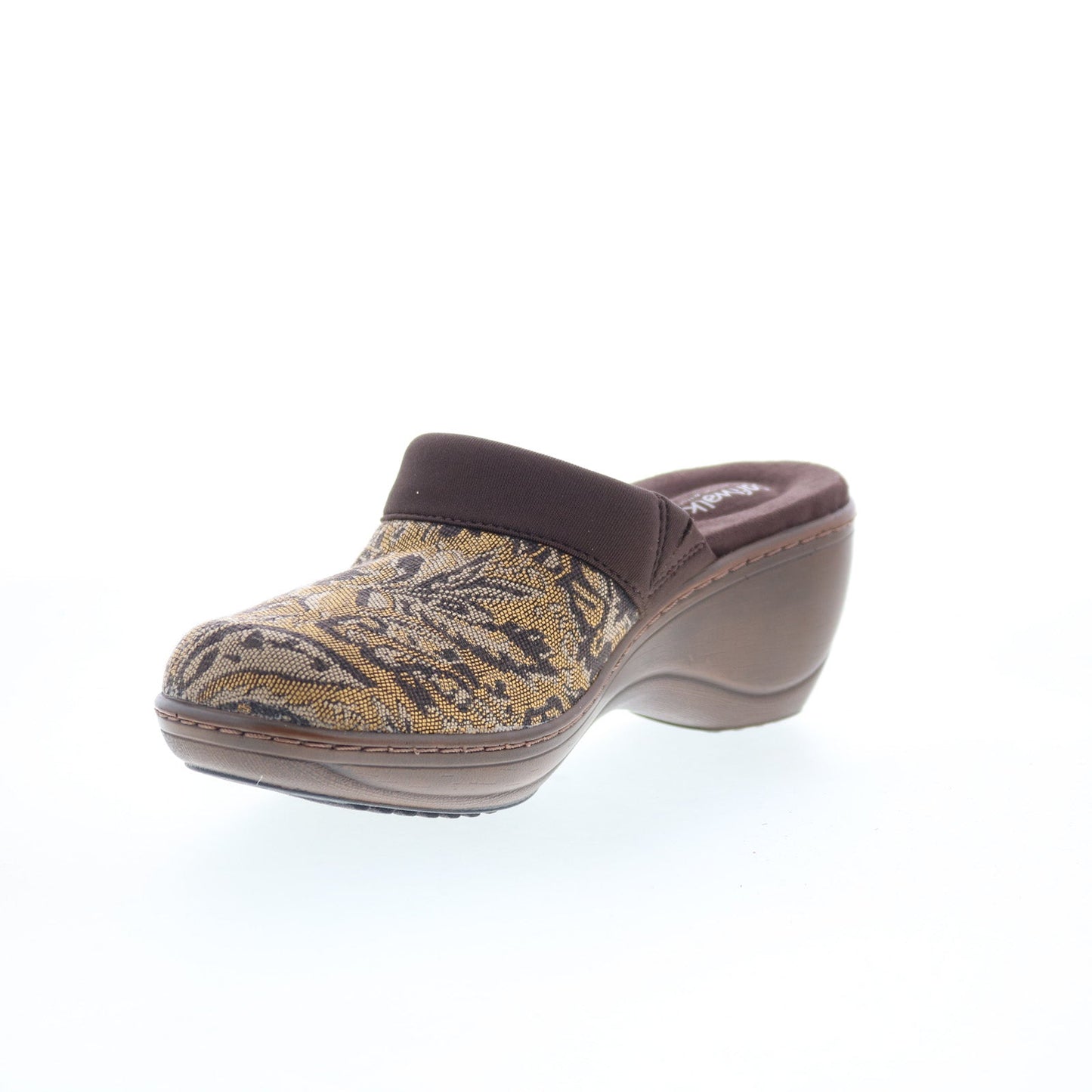 Softwalk Murietta S6015-960 Womens Brown Narrow Canvas Clog Flats Shoes