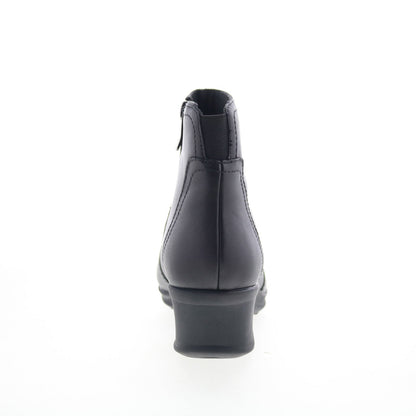 Easy Spirit Farre SEFARRE Womens Black Wide Leather Zipper Casual Dress Boots
