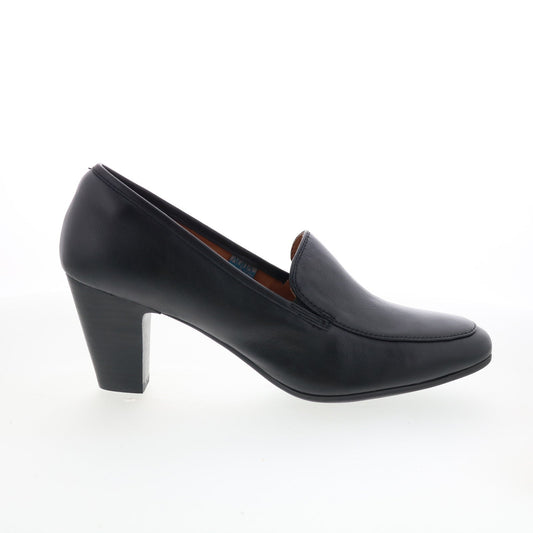 Sofft Lucinda SF00917 Womens Black Leather Slip On Pumps Heels Shoes