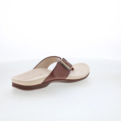 Spenco Sierra SP1068SAD Womens Brown Leather Flip-Flops Sandals Shoes