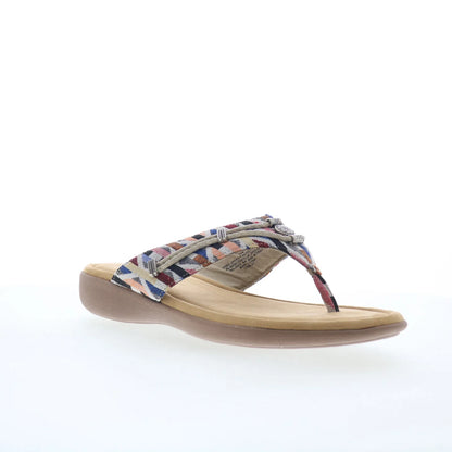 Minnetonka Silverthorne 360 504299 Womens Beige Flip-Flops Sandals Shoes