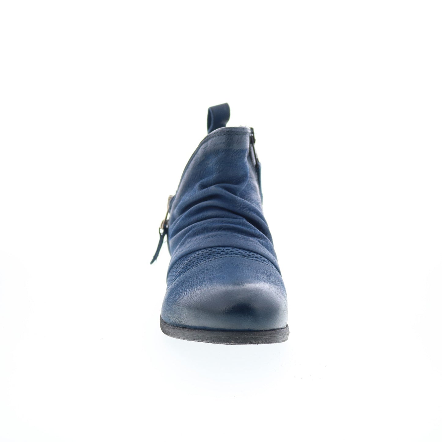 Miz Mooz Slinky Womens Blue Leather Zipper Ankle & Booties Boots