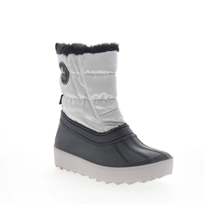 Pajar Spacey EU PDPAB00229.01 Womens Silver Canvas Pull On Casual Dress Boots