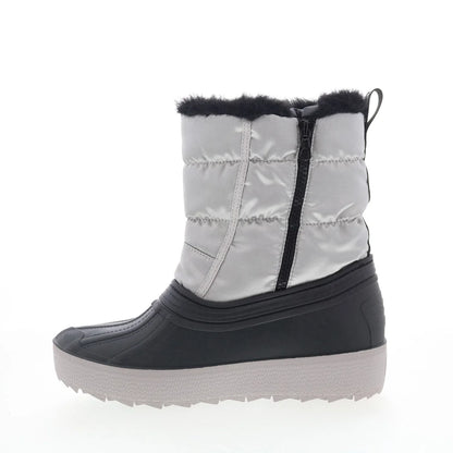 Pajar Spacey EU PDPAB00229.01 Womens Silver Canvas Pull On Casual Dress Boots