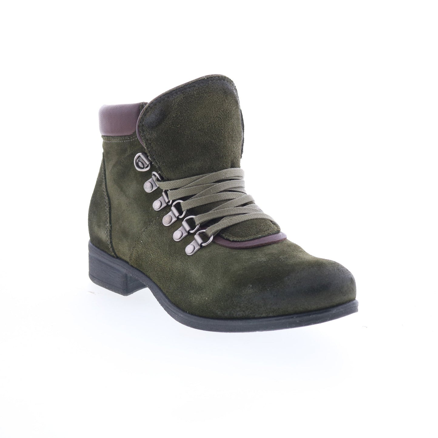 Miz Mooz Steffy Womens Green Suede Zipper Ankle & Booties Boots