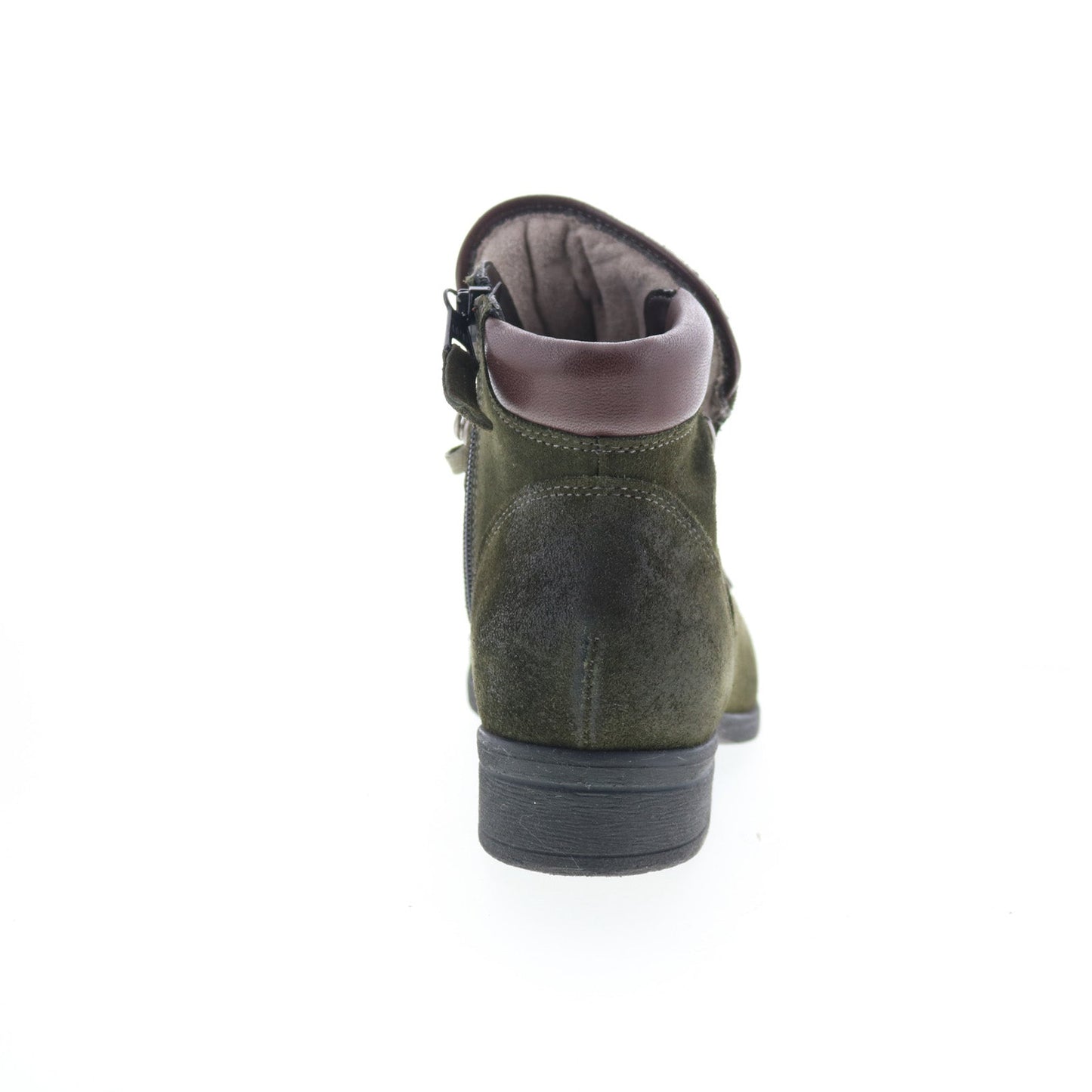 Miz Mooz Steffy Womens Green Suede Zipper Ankle & Booties Boots