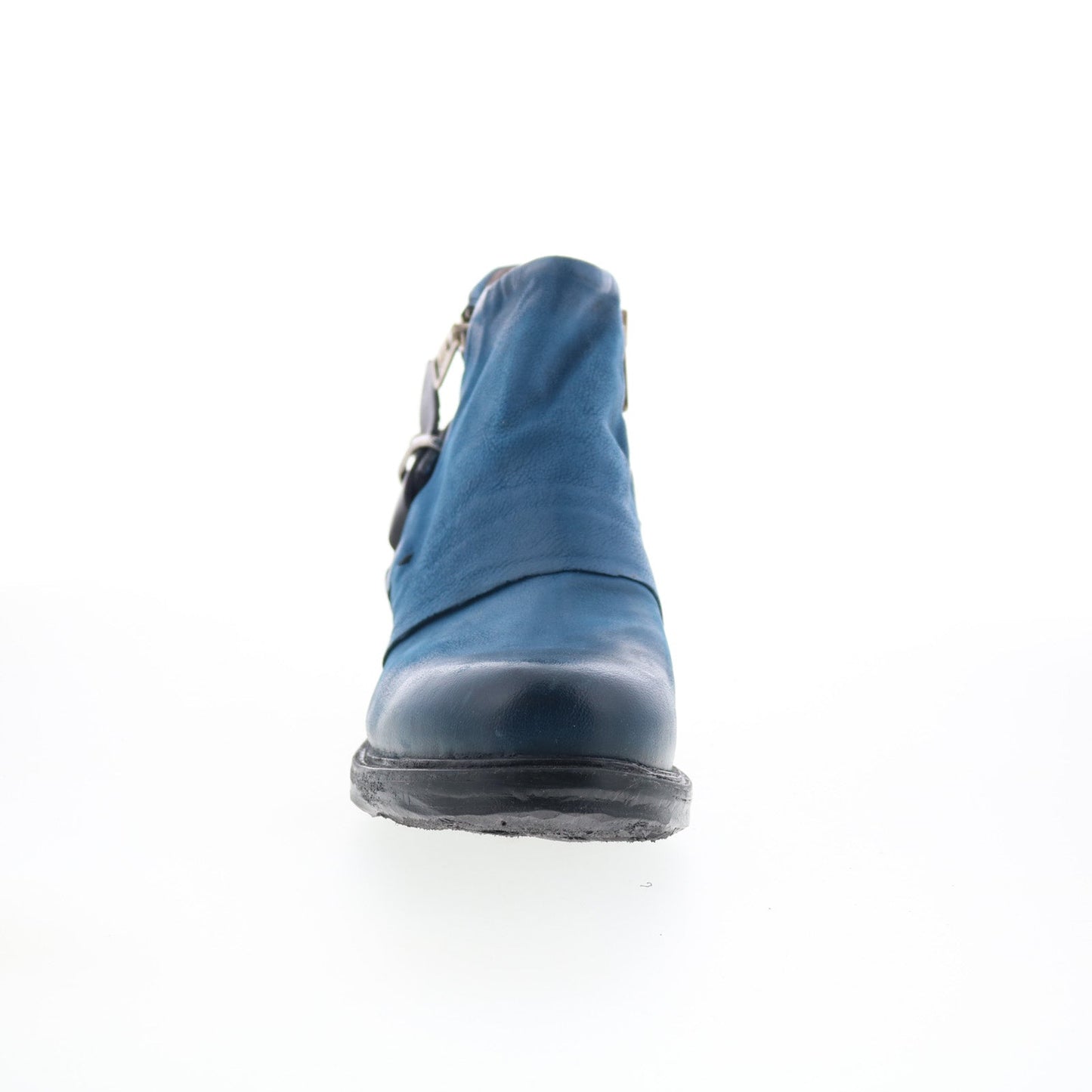 A.S. 98 Steve Womens Blue Leather Zipper Ankle & Booties Boots