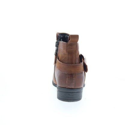 Miz Mooz Suzy Womens Brown Leather Zipper Ankle & Booties Boots