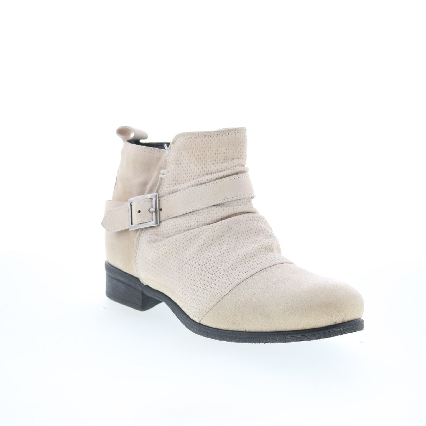 Miz Mooz Suzy Womens Beige Leather Zipper Ankle & Booties Boots
