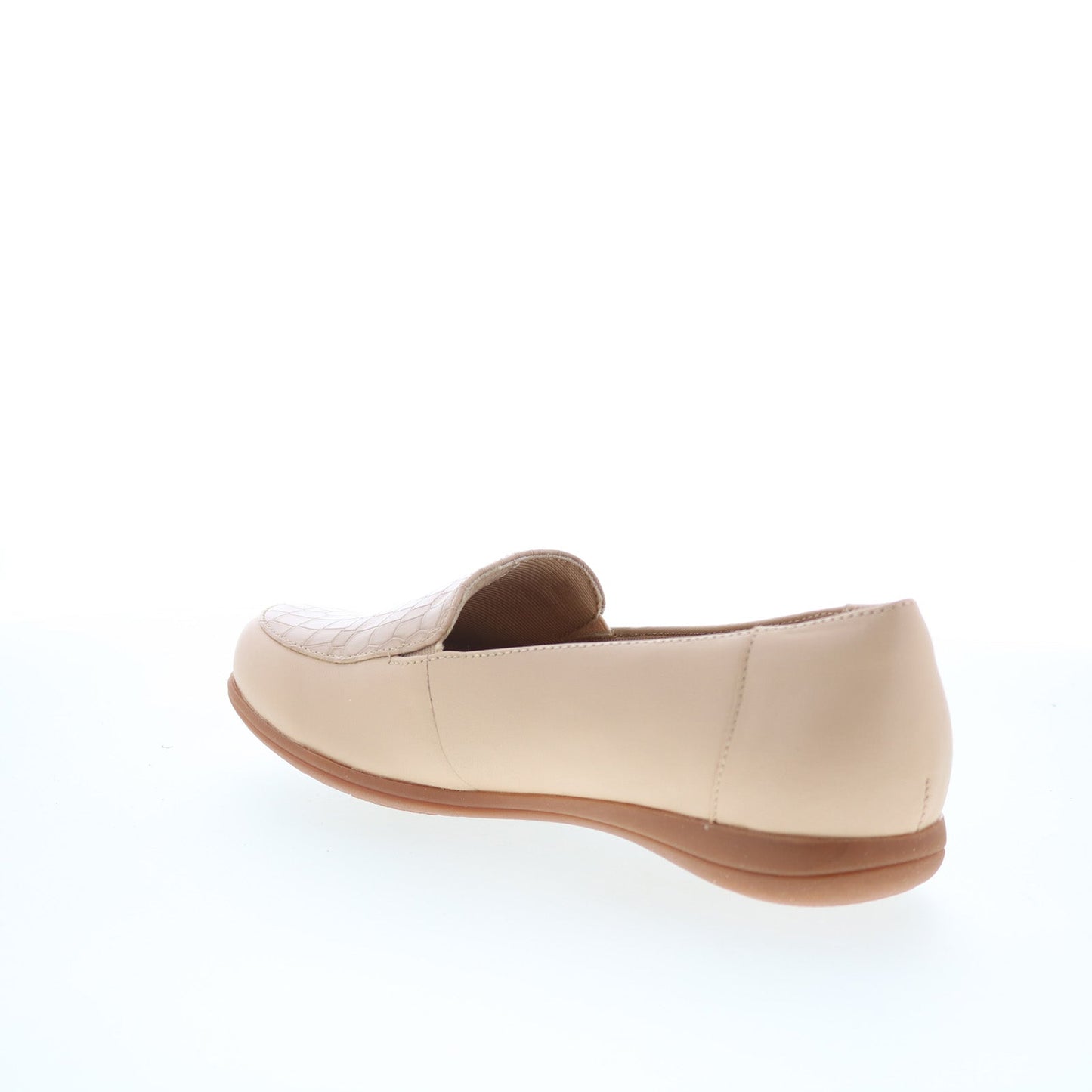 Trotters Deanna T2055-157 Womens Beige Leather Slip On Loafer Flats Shoes