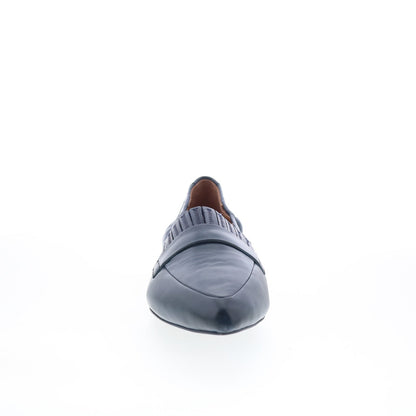 Trotters Emotion T2056-400 Womens Blue Leather Slip On Loafer Flats Shoes