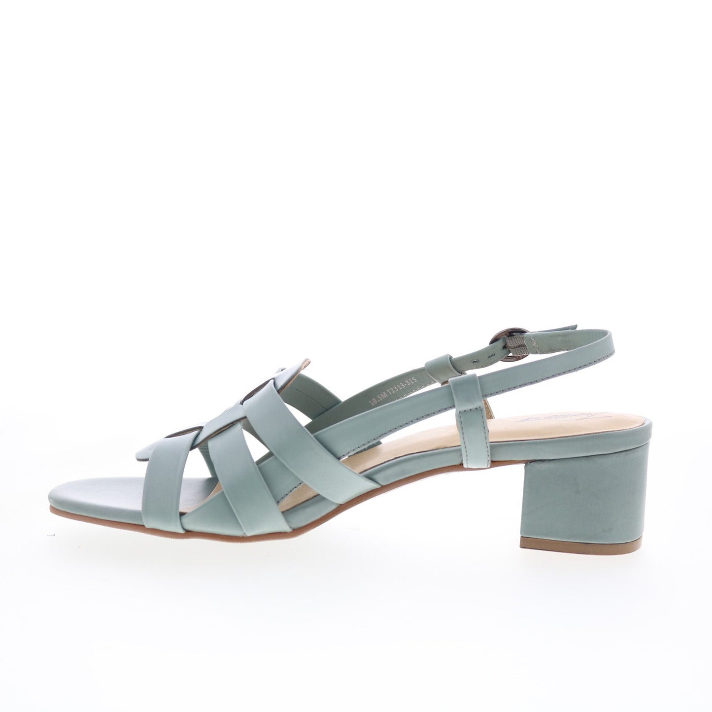 Trotters Luna T2313-315 Womens Green Leather Heeled Sandals Shoes