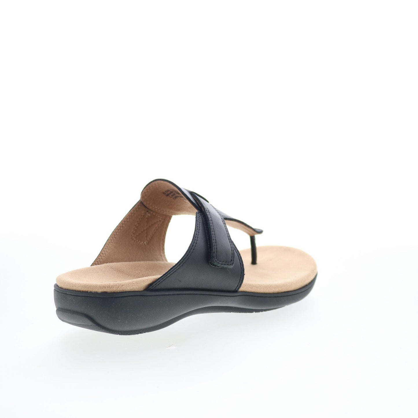 Trotters Robin T2317-001 Womens Black Leather Strap Thong Sandals Shoes