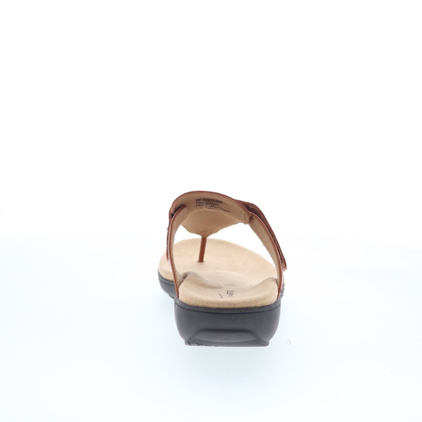 Trotters Robin T2317-215 Womens Brown Leather Strap Thong Sandals Shoes