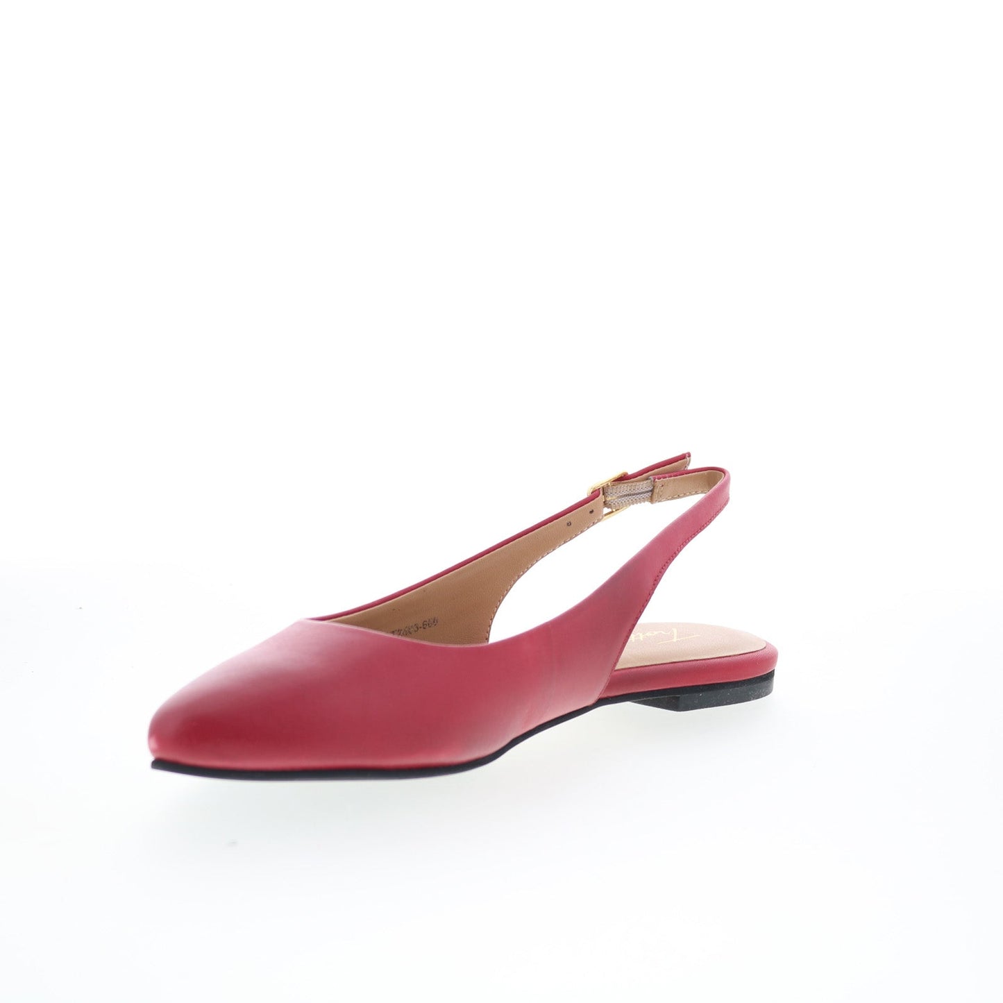 Trotters Evelyn T2403-600 Womens Red Leather Slingback Flats Shoes