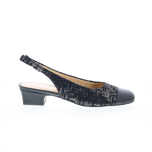 Trotters Dea T7001-013 Womens Black Extra Narrow Slingback Heels Shoes