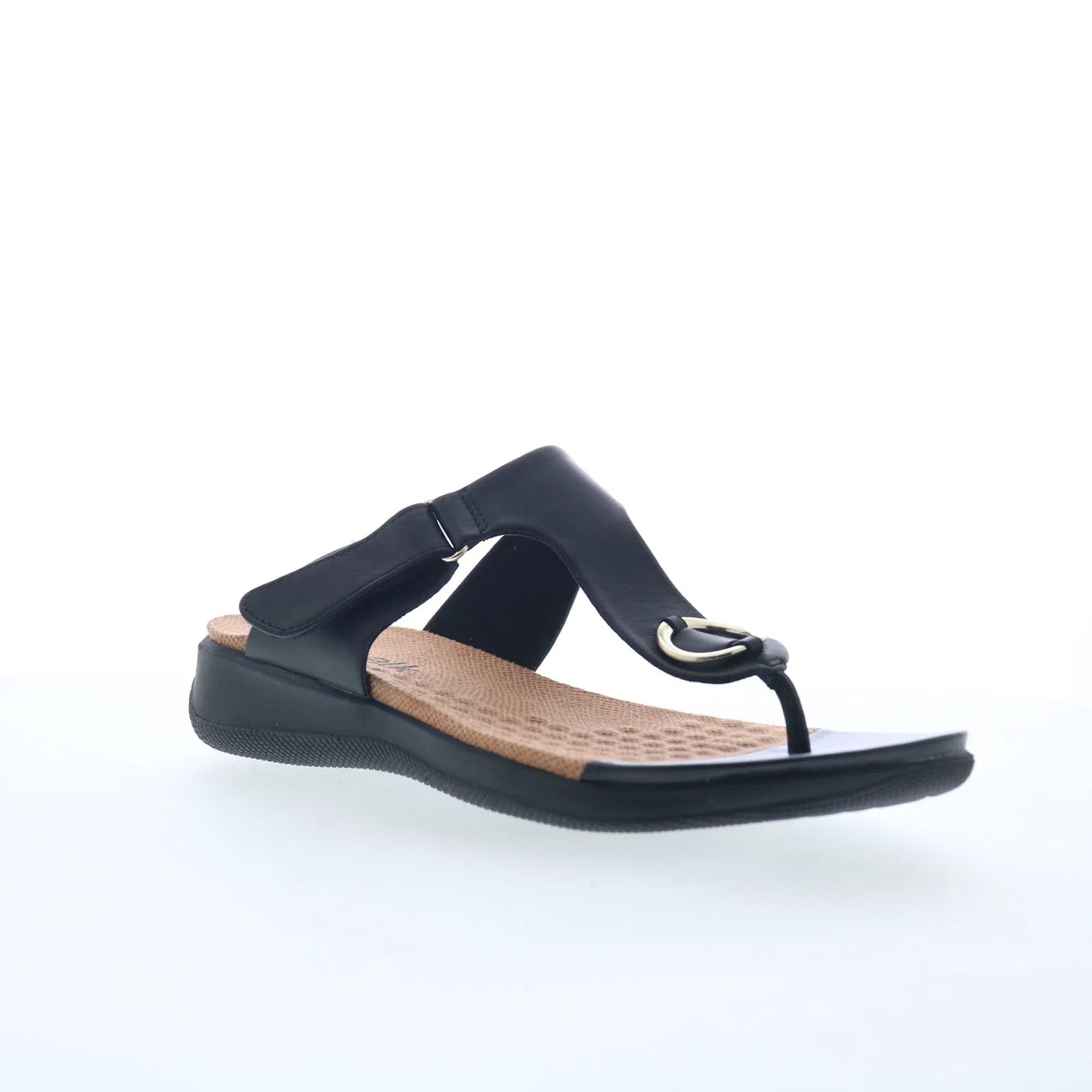 Softwalk Talara S2215-001 Womens Black Leather Strap Slides Sandals Shoes
