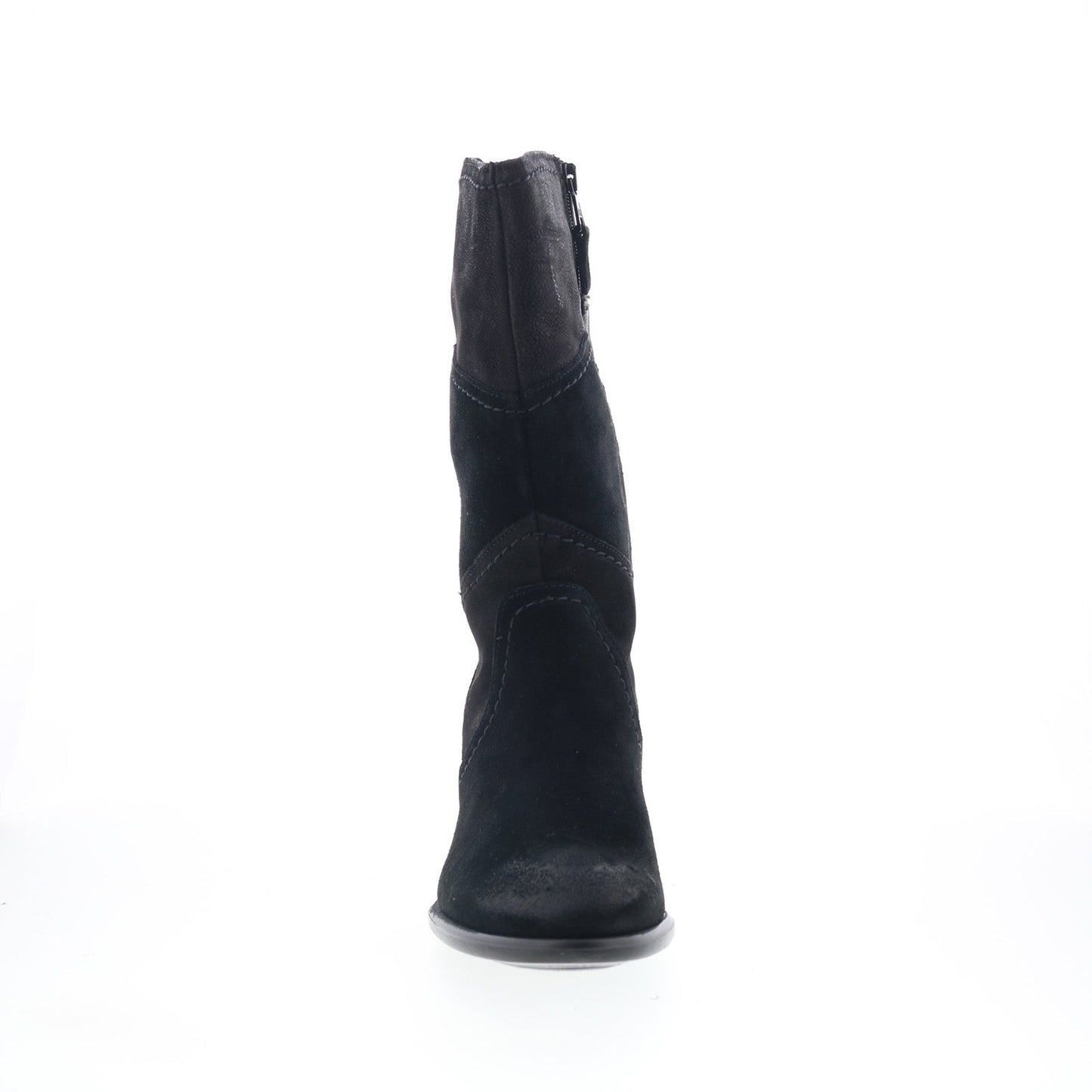 Miz Mooz Tansy Womens Black Suede Slip On Mid Calf Boots