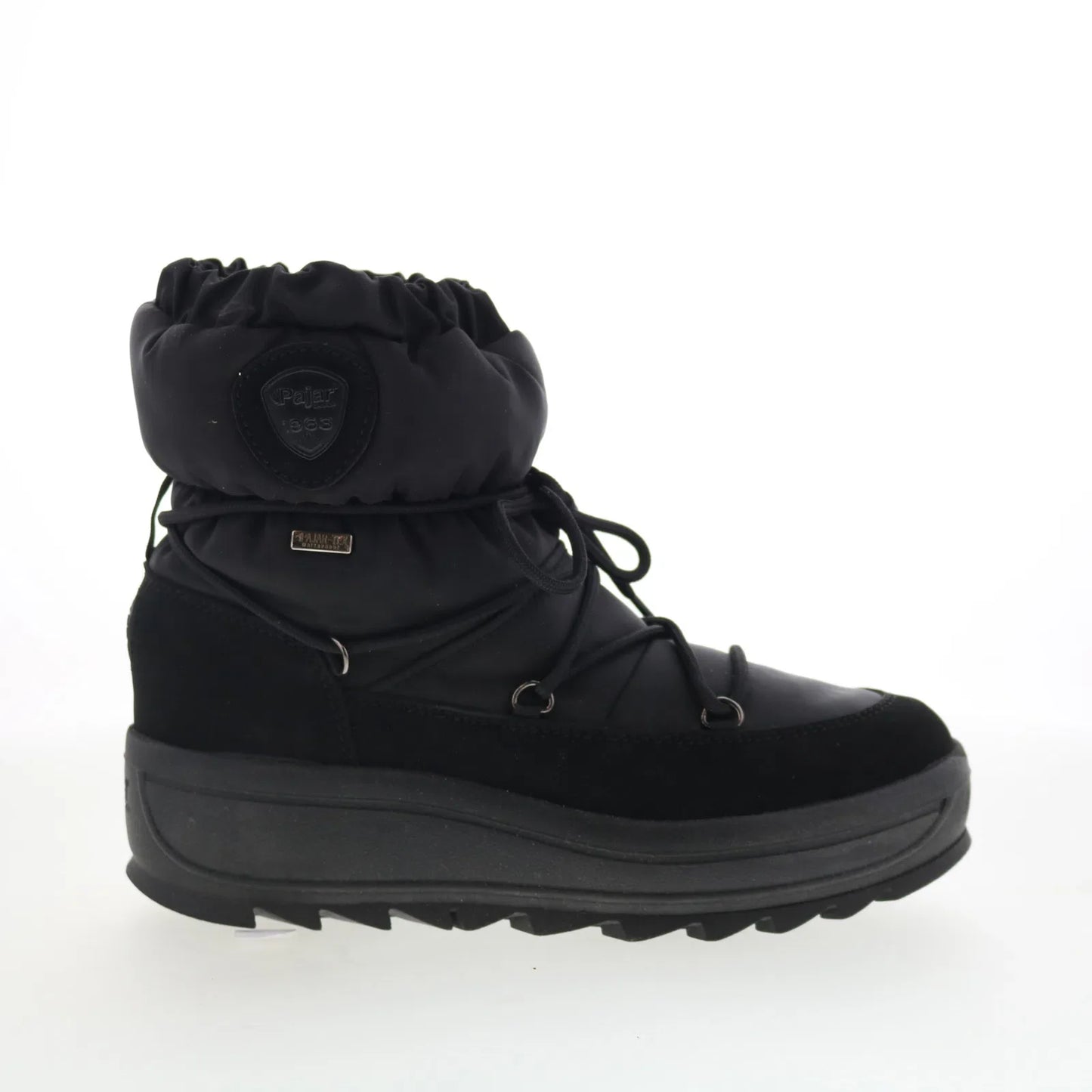 Pajar Taya Iron 79093 Womens Black Canvas Lace Up Casual Dress Boots