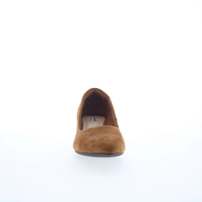 Clarks Teresa Step 26167835 Womens Brown Suede Slip On Pumps Heels Shoes